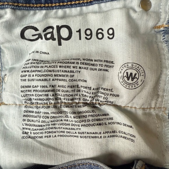 Gap 1969 Jeans Womens 28 Blue Best Girlfriend Ankle Distressed Denim Light Wash - Picture 11 of 14